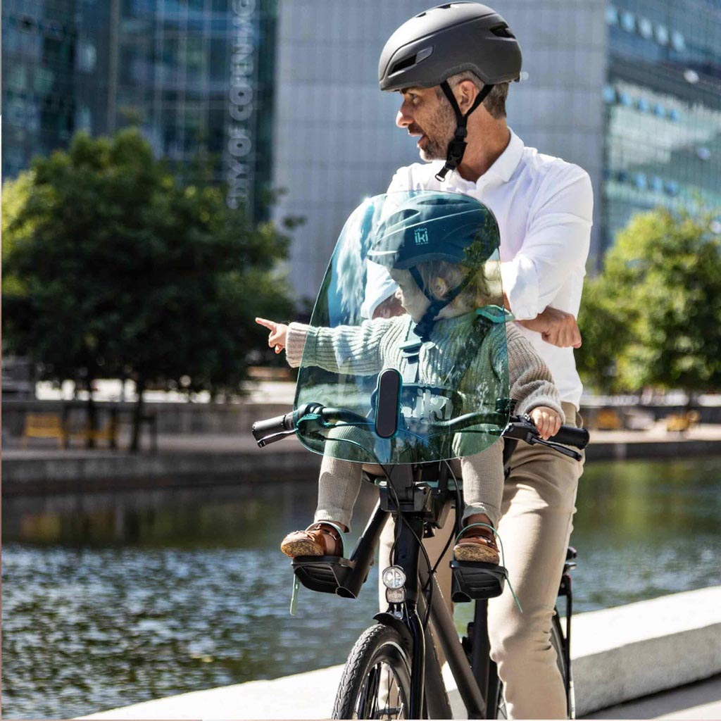 Přední sedačka na kolo s upínacím adaptérem růžová / bílá