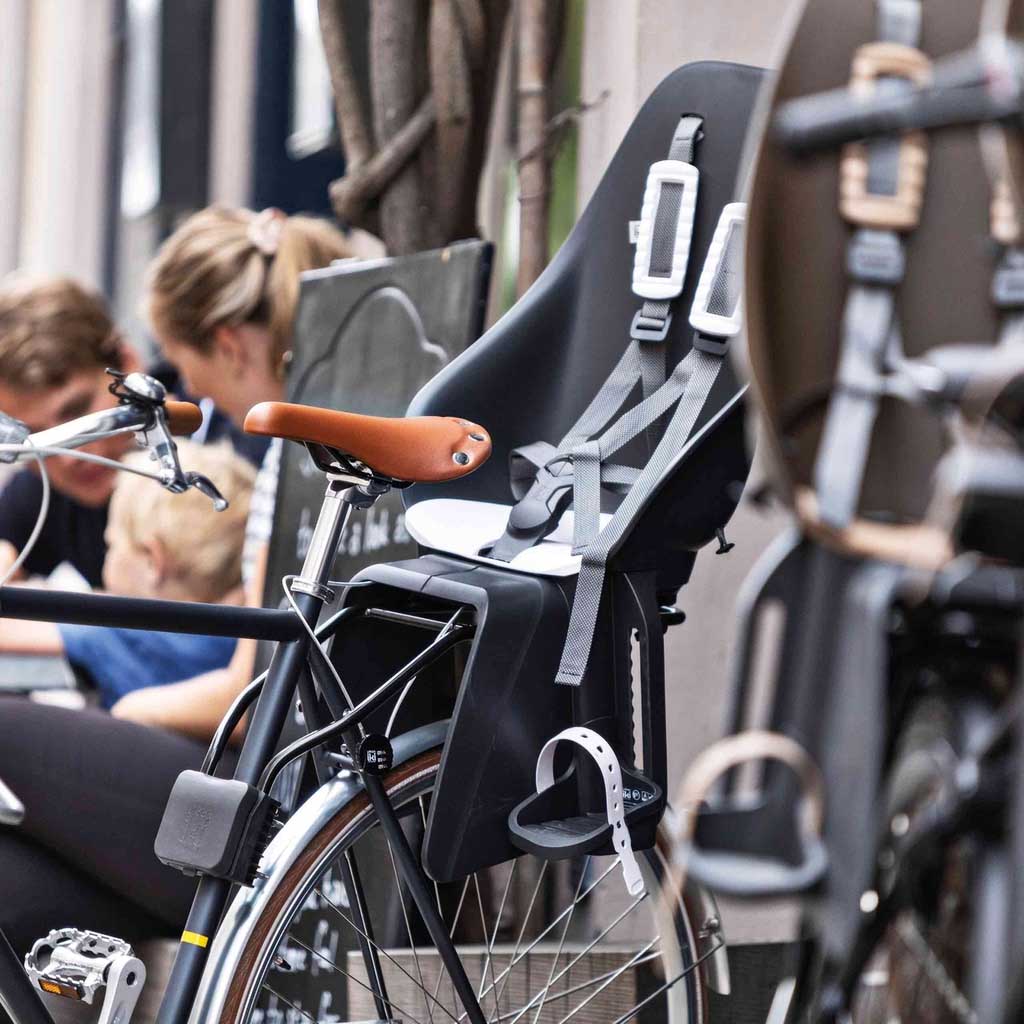 Zadní sedačka na kolo s adaptérem a nosičem na sedlovku SET růžová