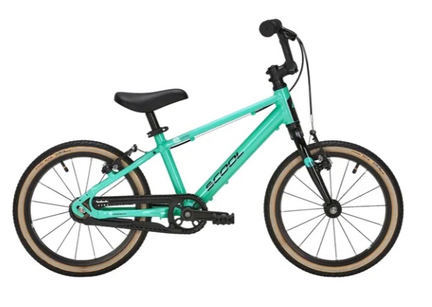 S’COOL Dětské kolo limitovaná edície 16 " tyrkysová