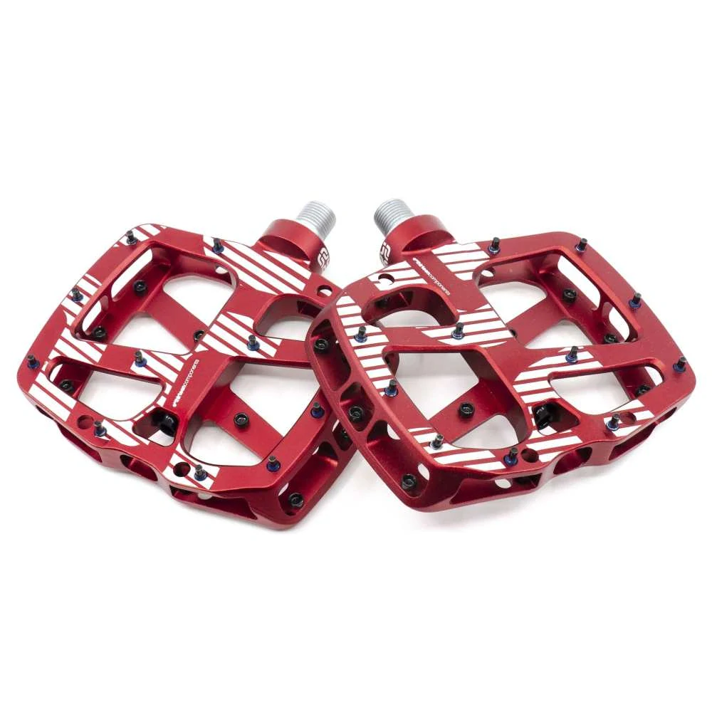 Plus Flat Pedal | Aluminum Body | 22 Pins | Red