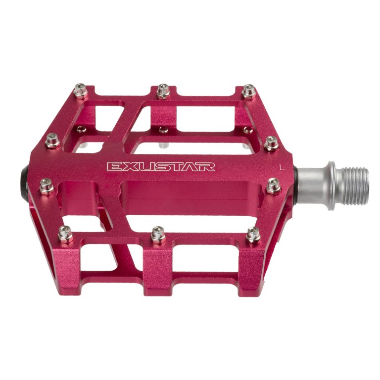 Pedály BMX FLAT EXUSTAR standard závit 9/16" růžové