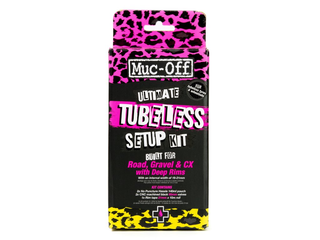 MUC-OFF ULTIMATE TUBELESS SETUP KIT - Sada pro instalaci plášťů (ventilek 60 mm)