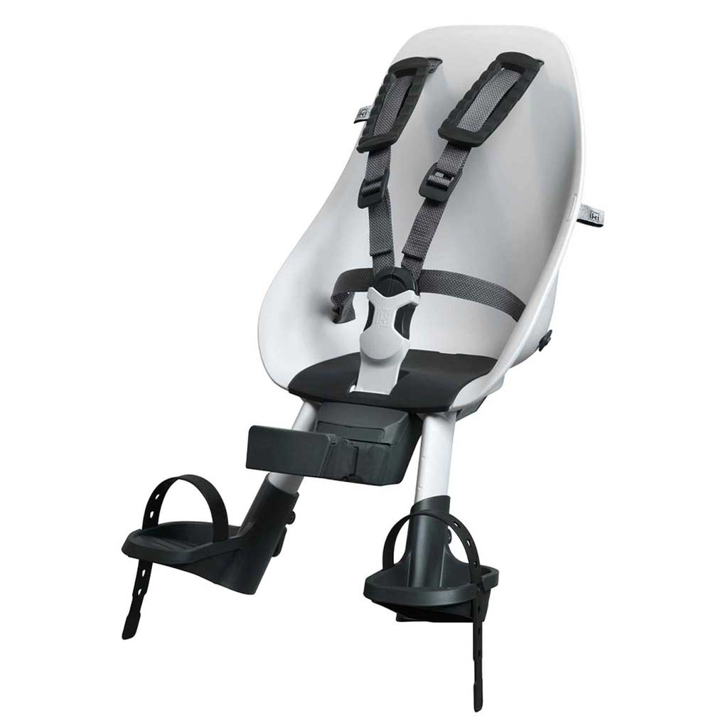 Přední sedačka na kolo s upínacím adaptérem bílá