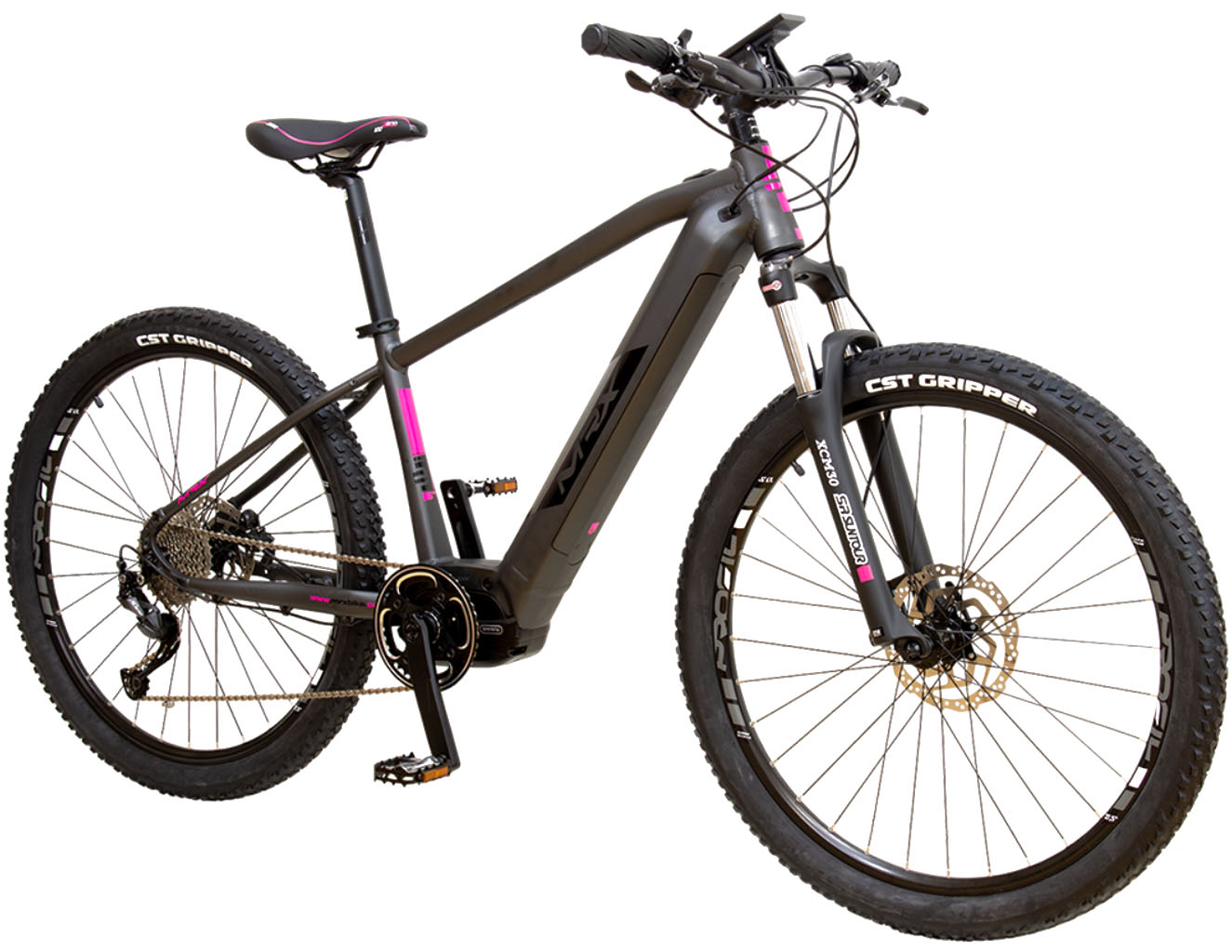 eMERIX 27.5" X1-BF420 Alivio 1x9 disc šedá - růžová