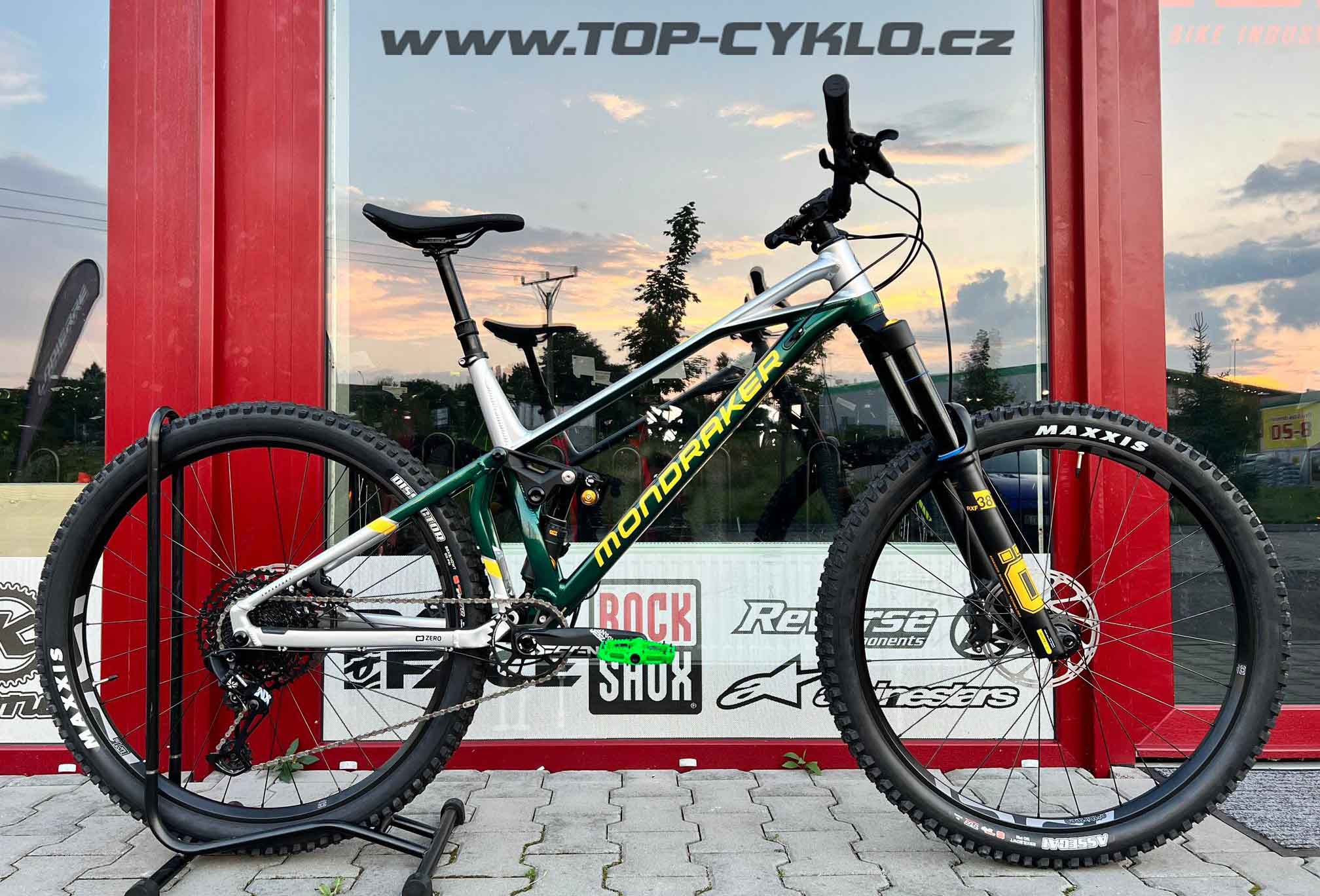 MONDRAKER SUPERFOXY R, BRITISH RACING GREEN/RACING SILVER/YELLOW