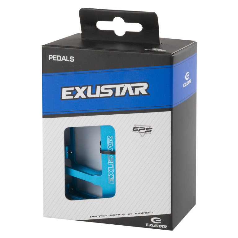 Pedály BMX FLAT EXUSTAR standard závit 9/16" modré