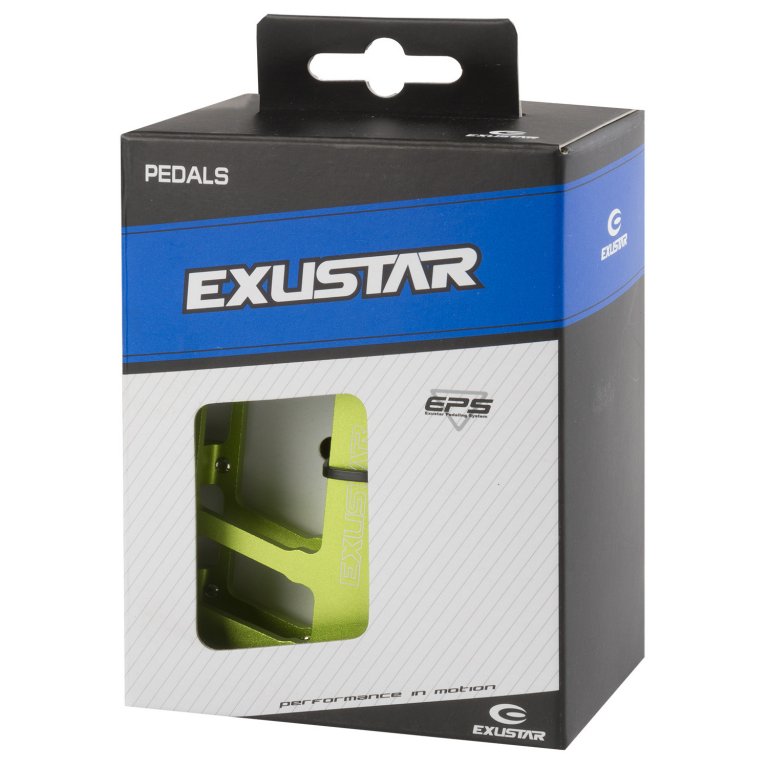 Pedály BMX FLAT EXUSTAR standard závit 9/16" zelené
