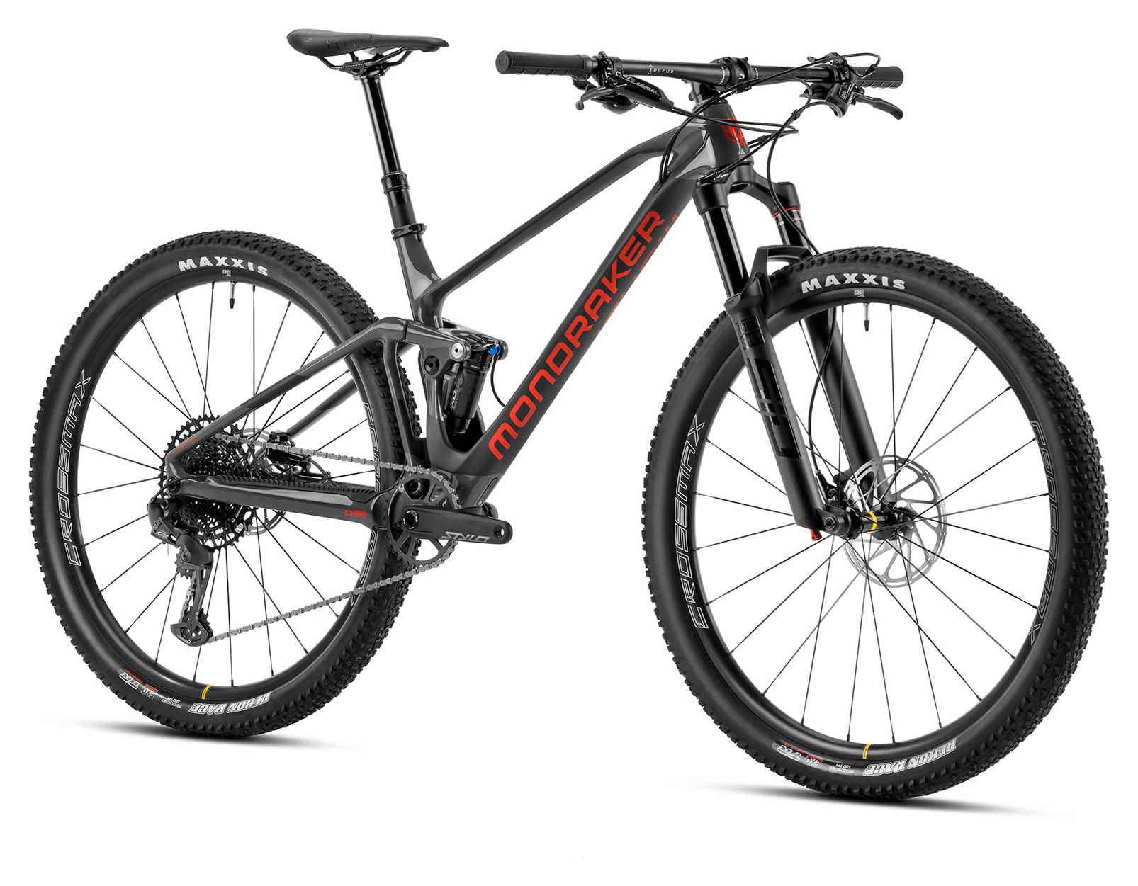 Mondraker F-Podium Carbon DC, nimbus grey/carbon/flame red