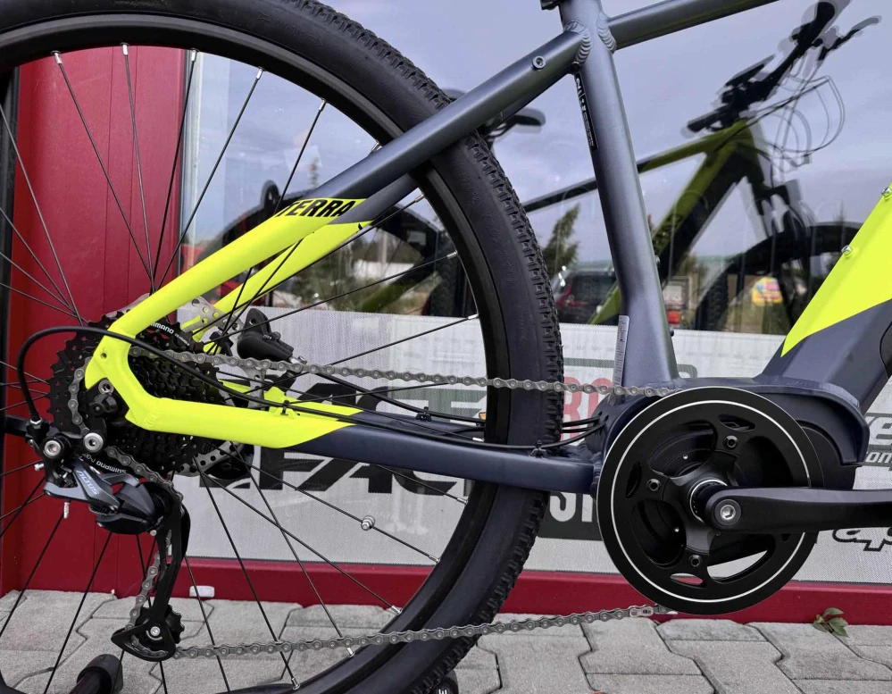 Horské elektrokolo MUSCA HT over yellow/grey