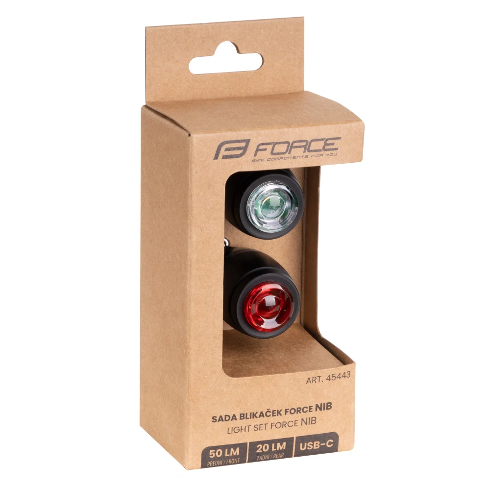 blikačky sada FORCE NIB USB přední+zadní