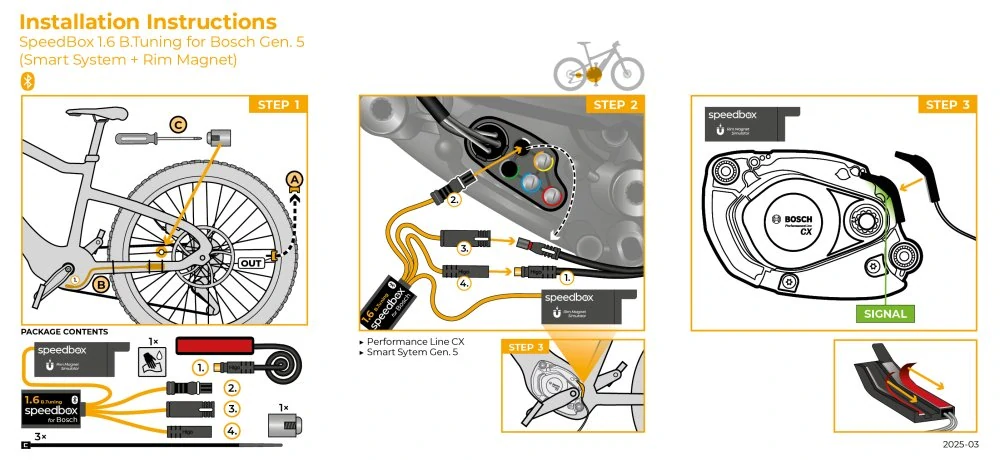 SpeedBox 1.6 B.Tuning pro Bosch (Smart System Gen.5 + Rim Magnet)