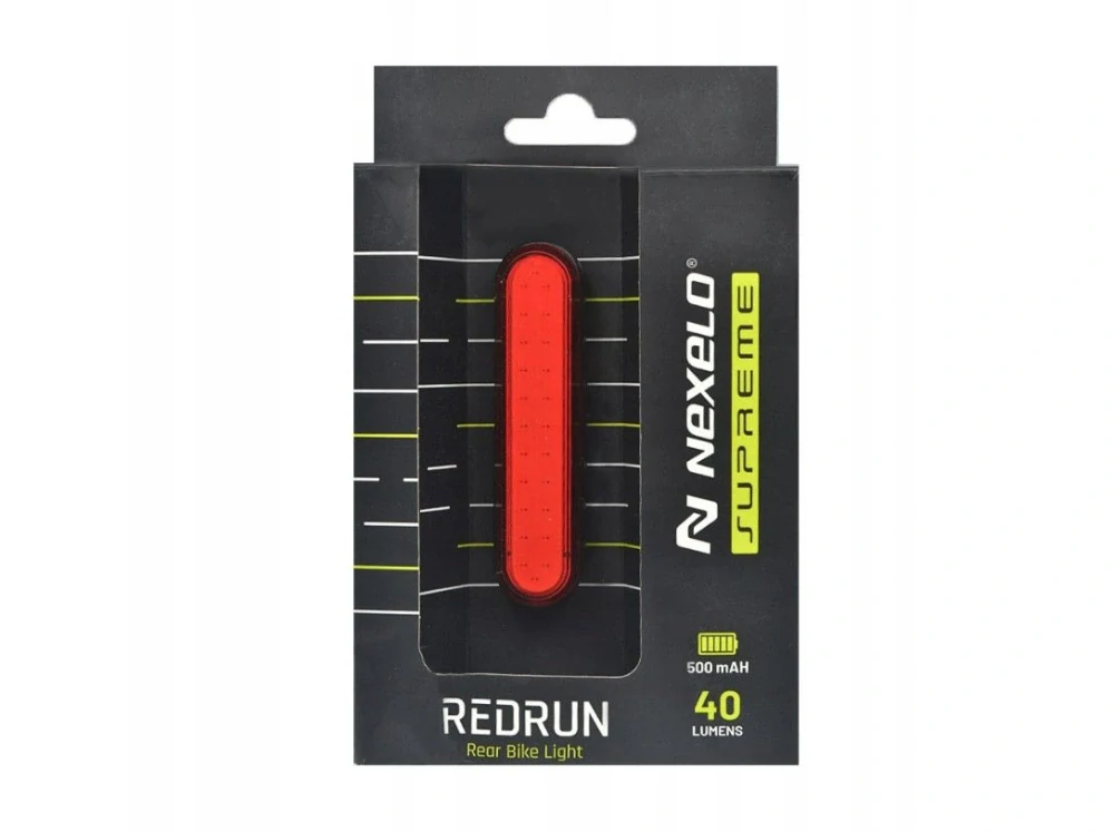 SVĚTLO NEXELO SUPREME ZADNÍ REDRUN 40LM 6 FUNKCÍ USB