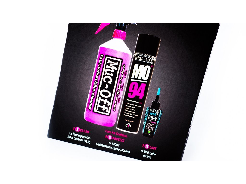 MUC-OFF WASH, PROTECT & LUBE WET KIT - Základní sada pro mytí, ochranu a lubrikaci kol