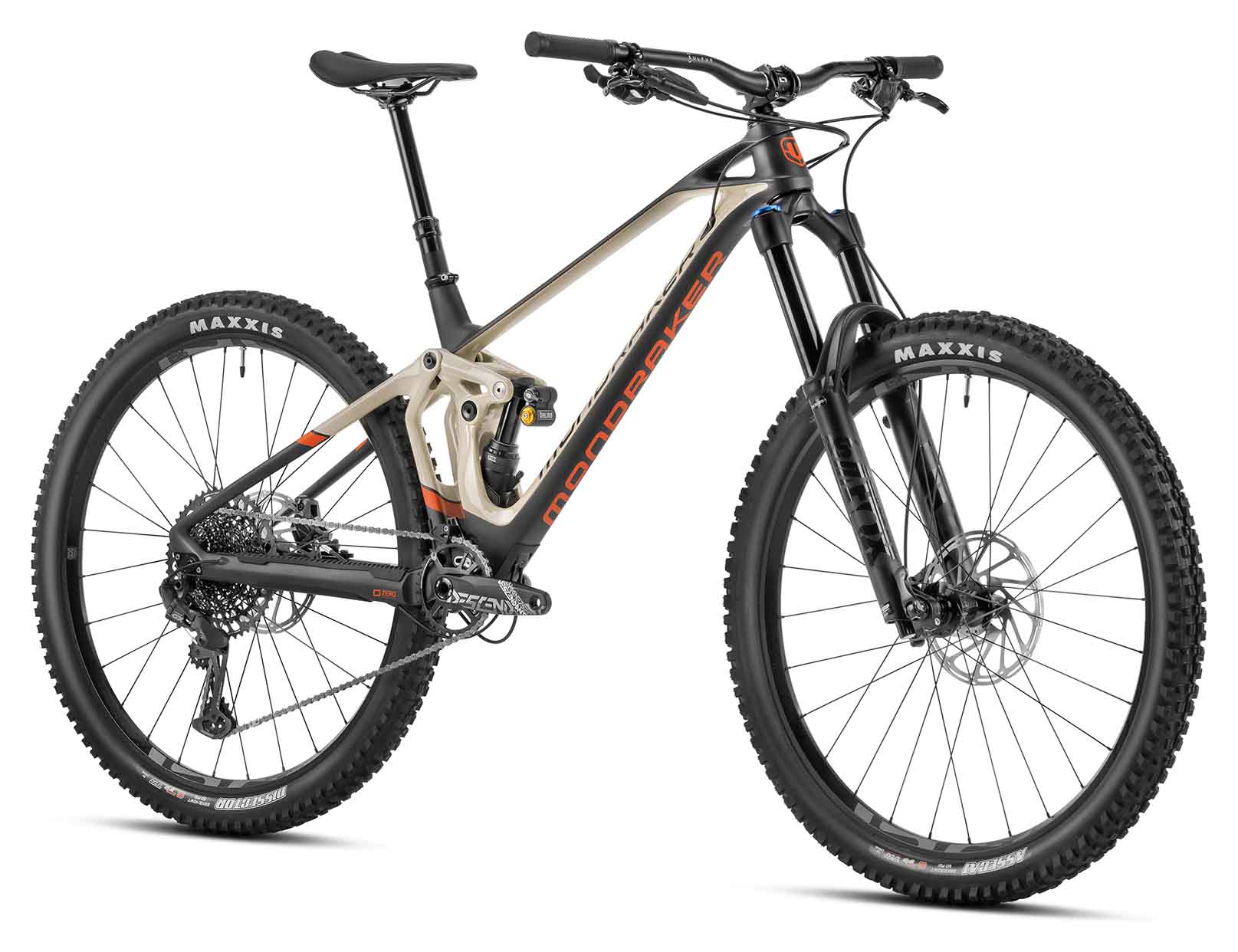MONDRAKER SUPERFOXY CARBON R, CARBON/DESERT GREY/ORANGE