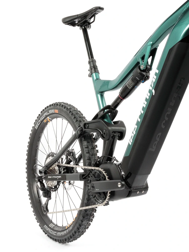 Celoodpružené eloktrokolo MTB 29"/27,5" Lee Cougan E-Quest - Brose S / 720Wh-20Ah / Shimano XT 1x12 Military Green lesklá