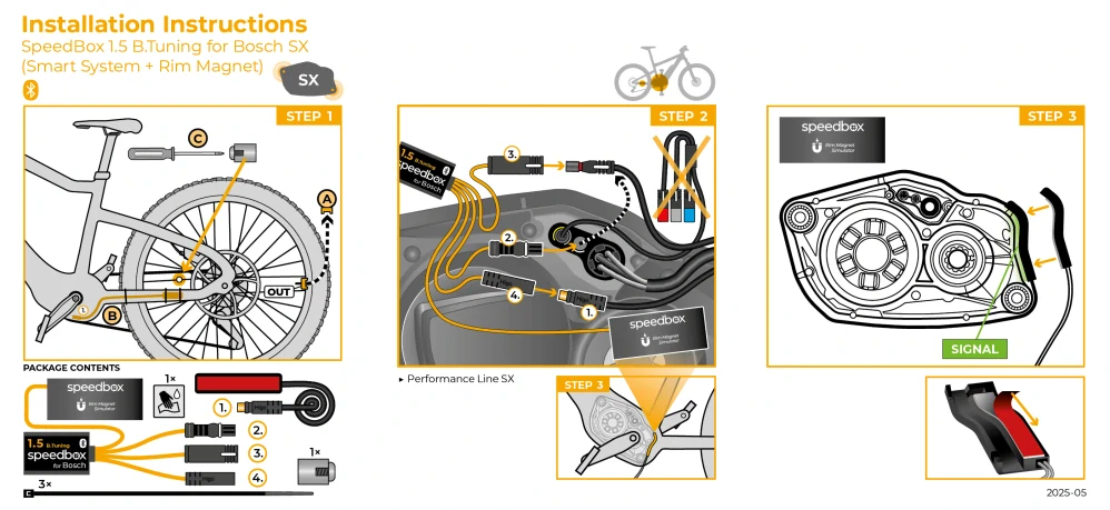 SpeedBox 1.5 B.Tuning pro Bosch SX (Smart System + Rim Magnet)