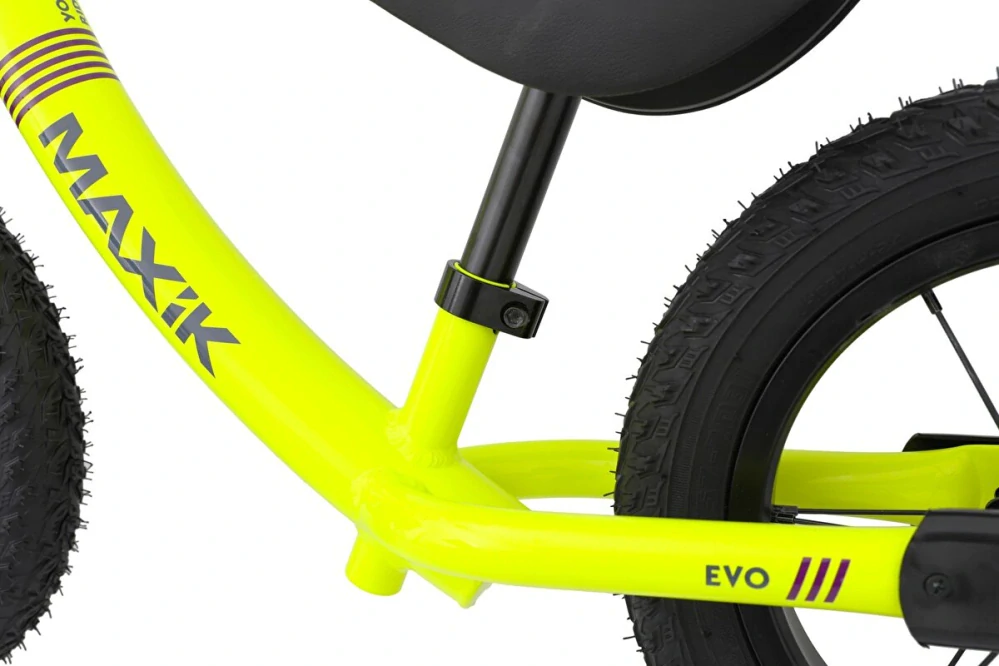 Odrážedlo MAXÍK Evo Lite fluo žlutá/fialová + YAK