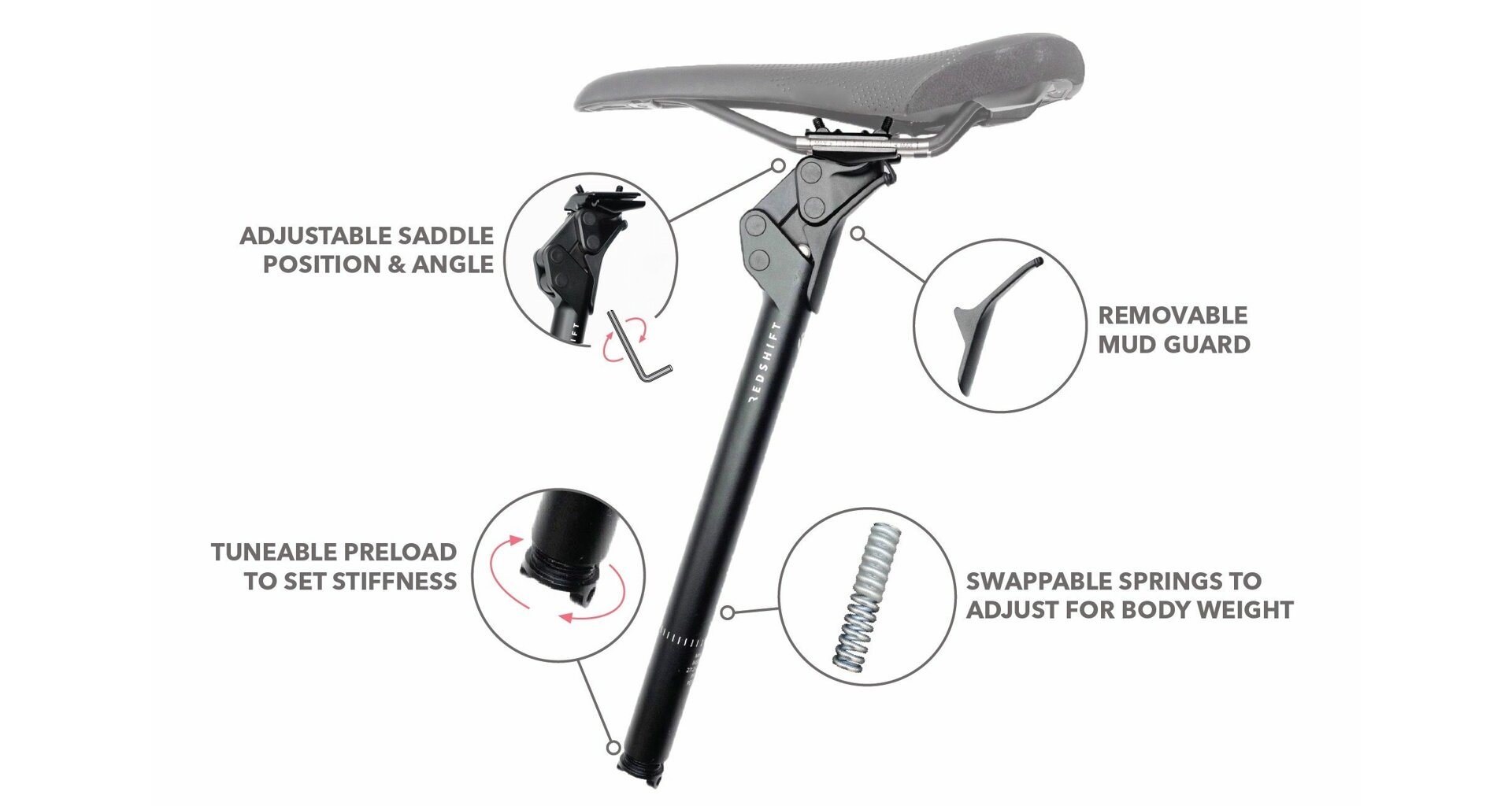 REDSHIFT SEDLOVKA SHOCKSTOP SUSPENSION 27.2X350MM