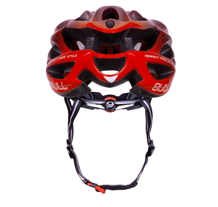 přilba FORCE BULL HUE MIPS, černo-červená