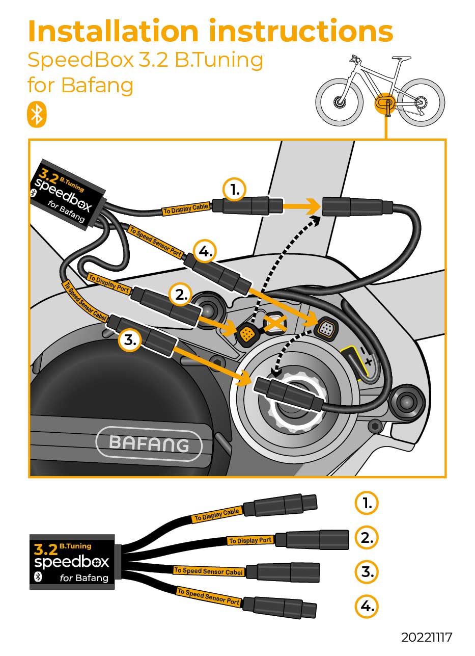 SpeedBox 3.2 B.Tuning pro Bafang (M200, M410, M500, M510)
