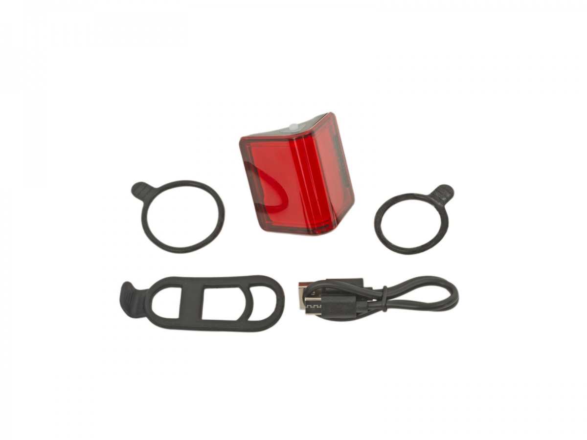 Světlo zad. V-Block360 USB CobLed 80 lm - černá/červené-sklo