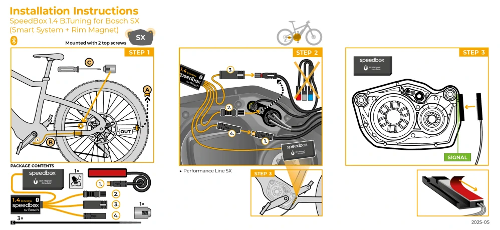 SpeedBox 1.4 B.Tuning pro Bosch SX (Smart System + Rim Magnet)