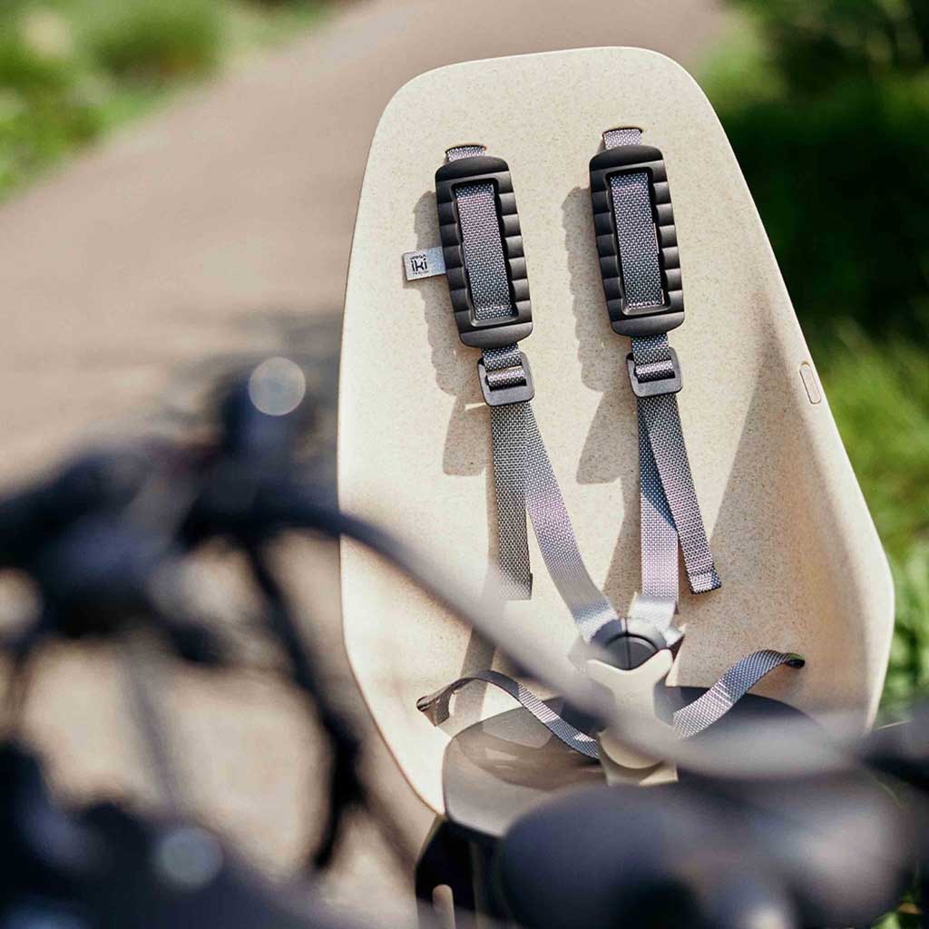 Zadní sedačka BIO na kolo s adaptérem na nosič béžová