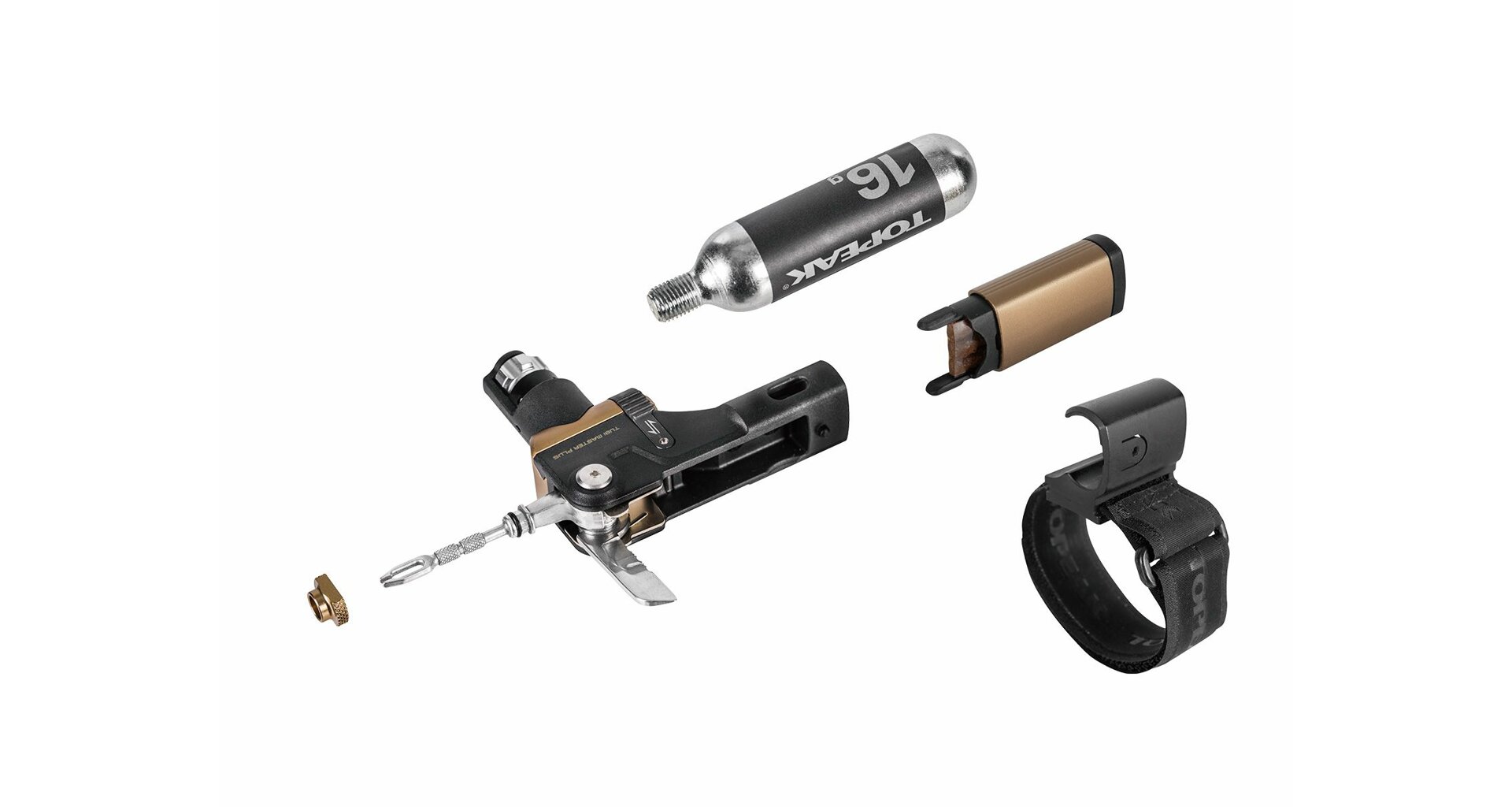TOPEAK BEZDUŠOVÝ KIT TUBI MASTER+ S CO2 CARTRIDGE