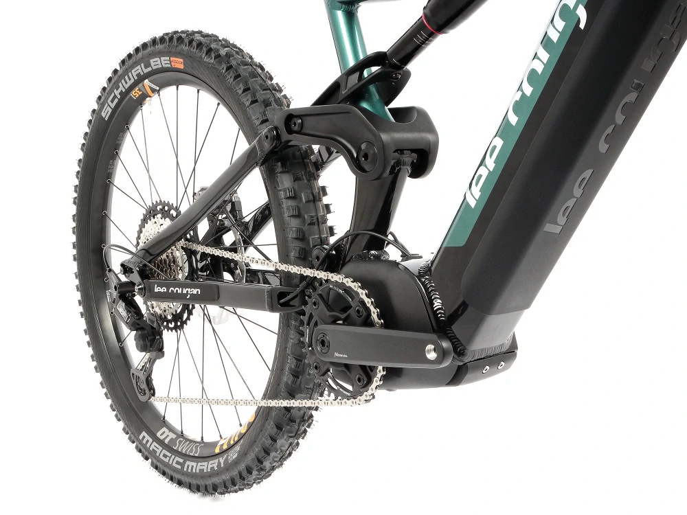 Celoodpružené eloktrokolo MTB 29"/27,5" Lee Cougan E-Quest - Brose S / 720Wh-20Ah / Shimano XT 1x12 Military Green lesklá