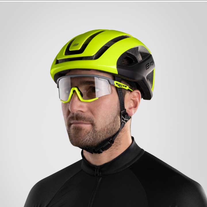přilba FORCE NEO, fluo-černá