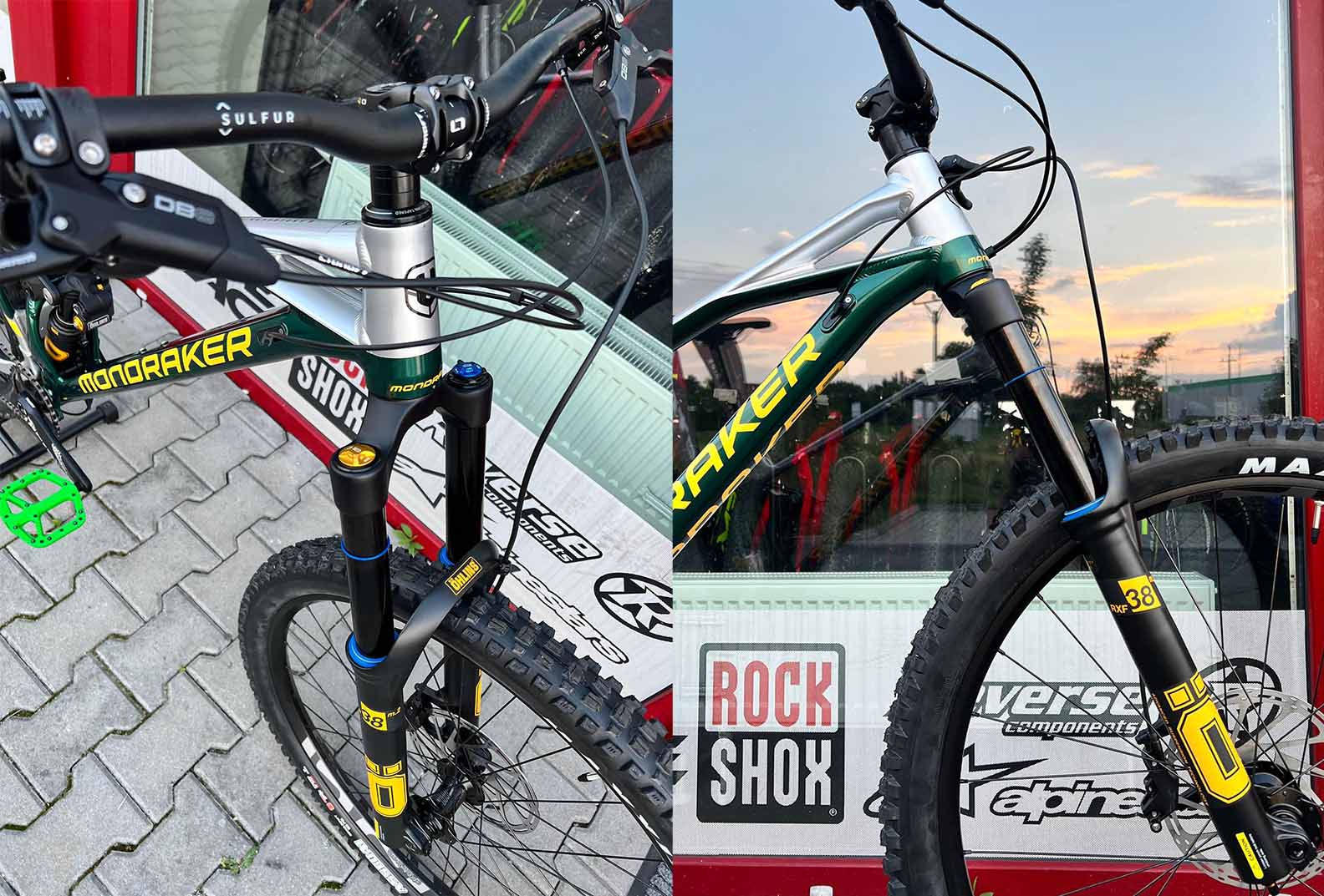 MONDRAKER SUPERFOXY R, BRITISH RACING GREEN/RACING SILVER/YELLOW