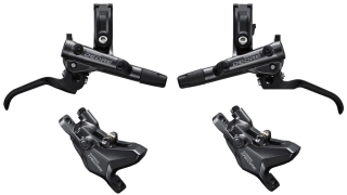 Brzda kotoučová SHIMANO Deore M6100 přední a zadní komplet bez kotoučů, (zadní J-kit)