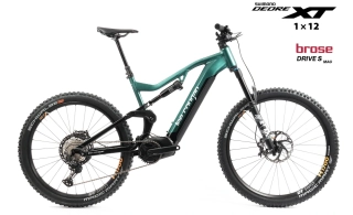 Celoodpružené eloktrokolo MTB 29"/27,5" Lee Cougan E-Quest - Brose S / 720Wh-20Ah / Shimano XT 1x12 Military Green lesklá