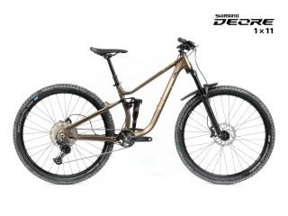 Celoodpružené MTB 29" Lee Cougan Quest Shimano Deore 1x11, barva hnědozlatá matná