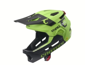 Dětská helma CRATONI MadCat MIPS Lime/Black Matt 